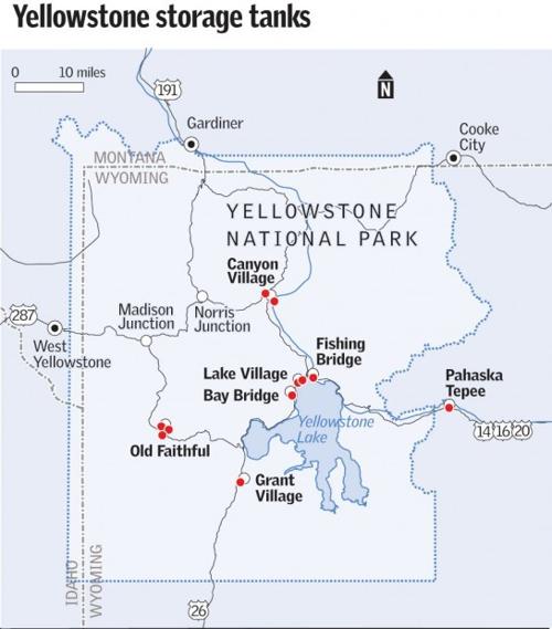 Yellowstone storage tanks