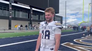 Parker Mady after Montana State's 2026 spring game