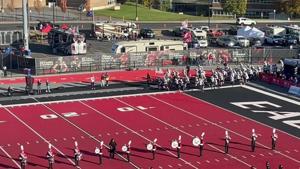 Montana State Bobcats run onto Roos Field before game at Eastern Washington