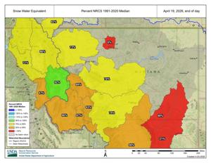 Snowpack April 20 2026 Montana