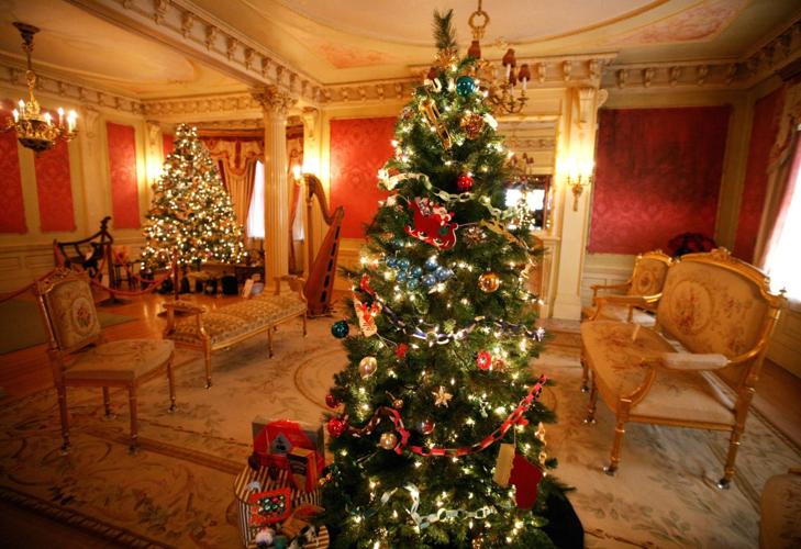 Moss Mansion Christmas trees