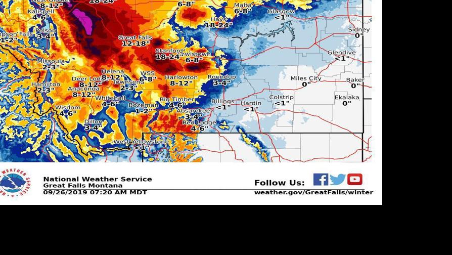 Snow warnings issued across Montana and Rocky Mountains Billings