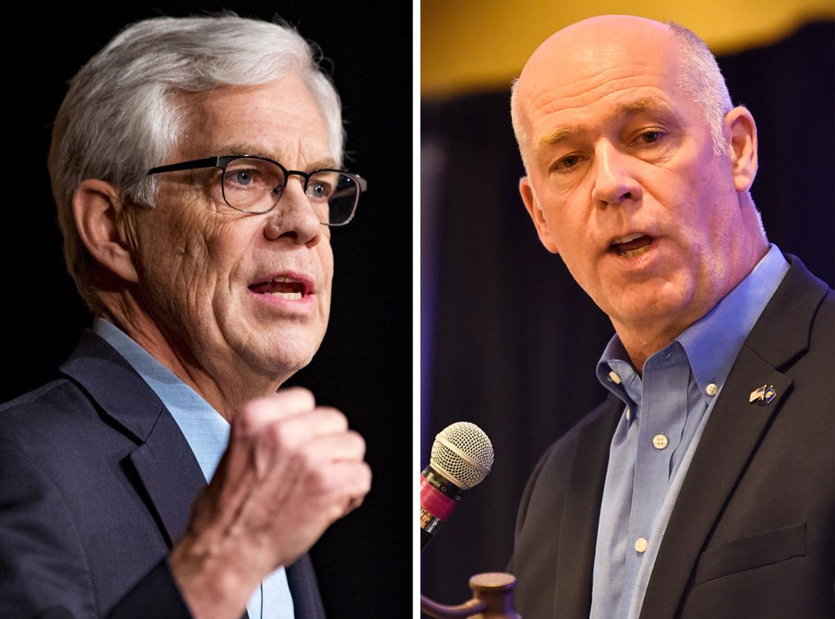 Democratic candidate Lt. Gov. Mike Cooney, left, and republican governor candidate U.S. Rep. Greg Gianforte