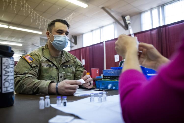 Montana National Guard helps at vaccination clinic