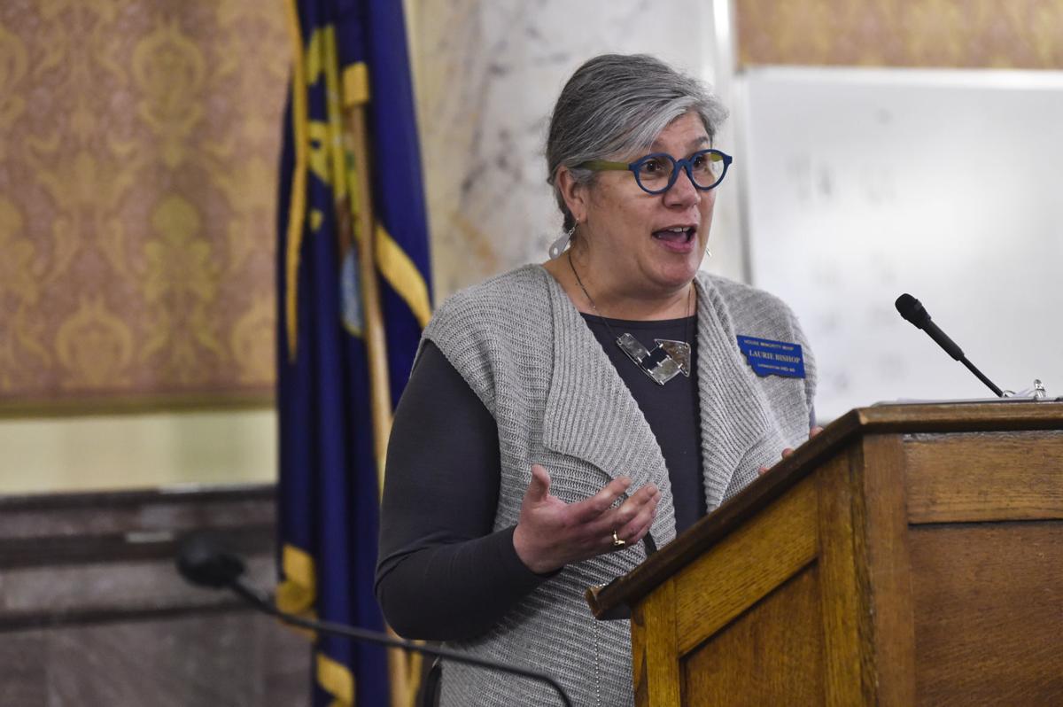 Rep. Laurie Bishop, D-Livingston, gives the Democratic rebuttal