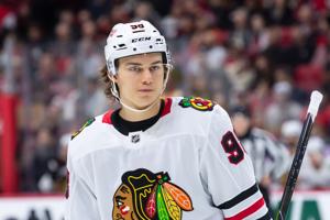 Chicago Blackhawks center Connor Bedard will play his third NHL season in 2025-26.