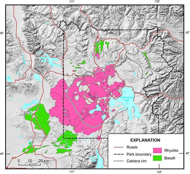 Caldera chronicles Yellowstone caldera's 'shadow' helps define magma