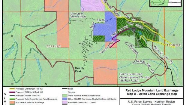 Red Lodge Mountain Land Exchange With Forest Approved Outdoors Billingsgazette Com Red Lodge Mountain Map