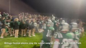 Billings Central celebrates a homecoming win against Miles City