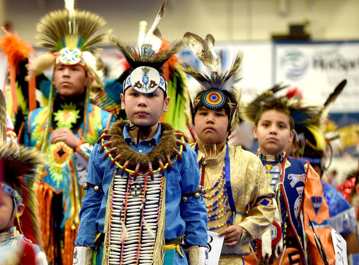 Marching in the grand entry