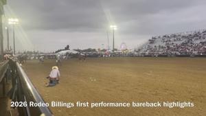 Highlights from Day 1 of 2026 Rodeo Billings bareback bronc riding