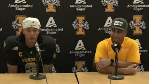 Thomas Ford Jr., Joshua Wood after Idaho’s win over Montana State