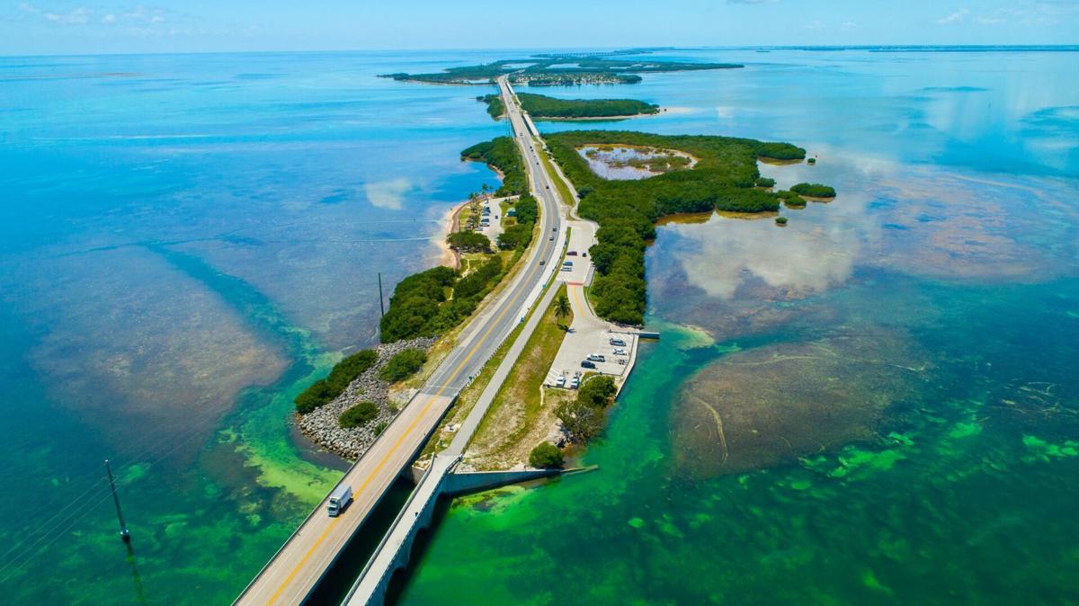 The Seven Mile Bridge in the Florida Keys, one of the top U.S. vacation destinations.