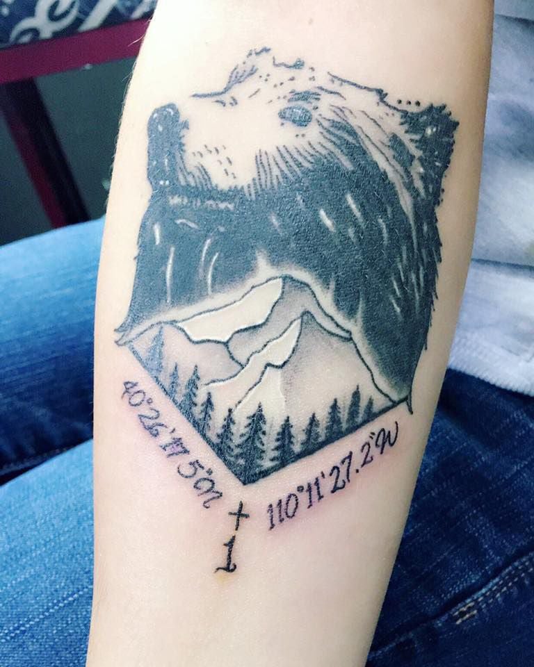 Wild Montana Tattoos of mountains and lakes