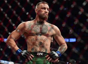 Conor McGregor before fighting Dustin Poirier during UFC 264 at T-Mobile Arena on Jul 10, 2021.