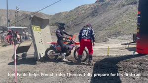 French rider Thomas Jolly competes in the 2026 Great American Championship Motorcycle Hill Climb