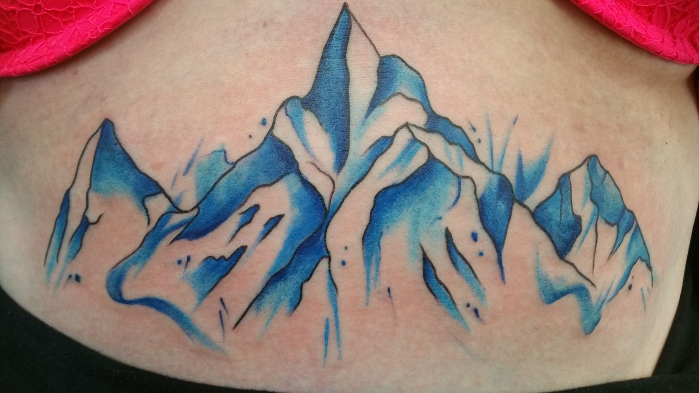 Mountain Sun Wave Temporary Tattoo - Etsy