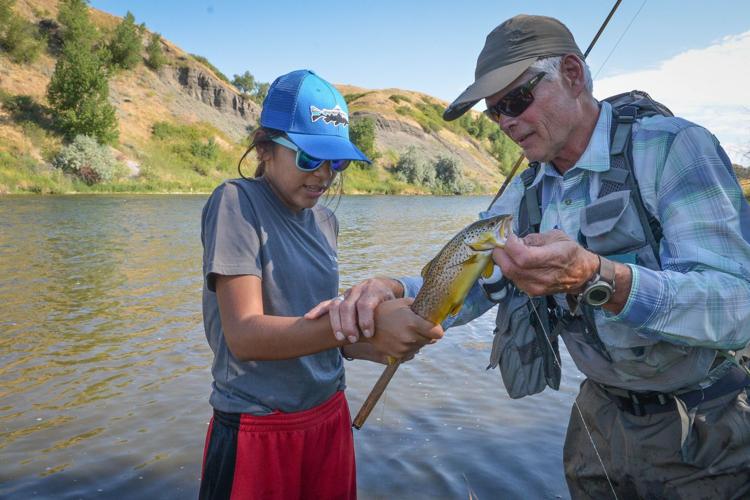 Crow students learn old-school fishing techniques from founder of
