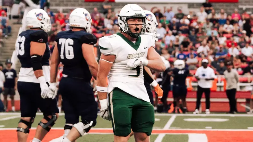 Rocky Football Falls in Season Opener 23-10 to the University of Mary in Glendive