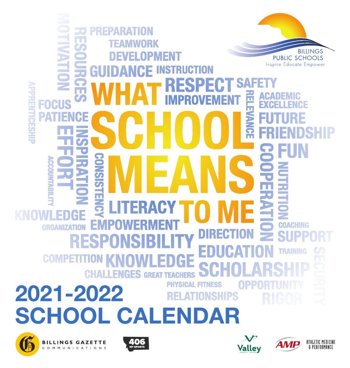2021-2022 Billings School Dist. #2 Calendar