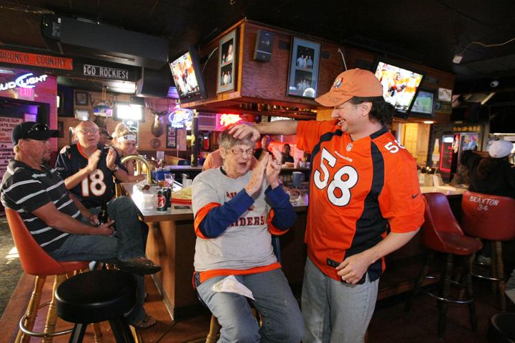 Football fans at Tiny's Tavern