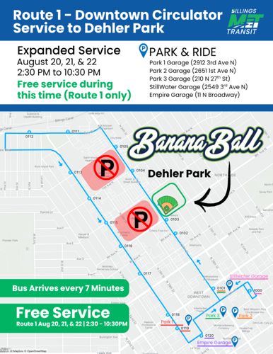 Expanded free MET service for Banana Ball games