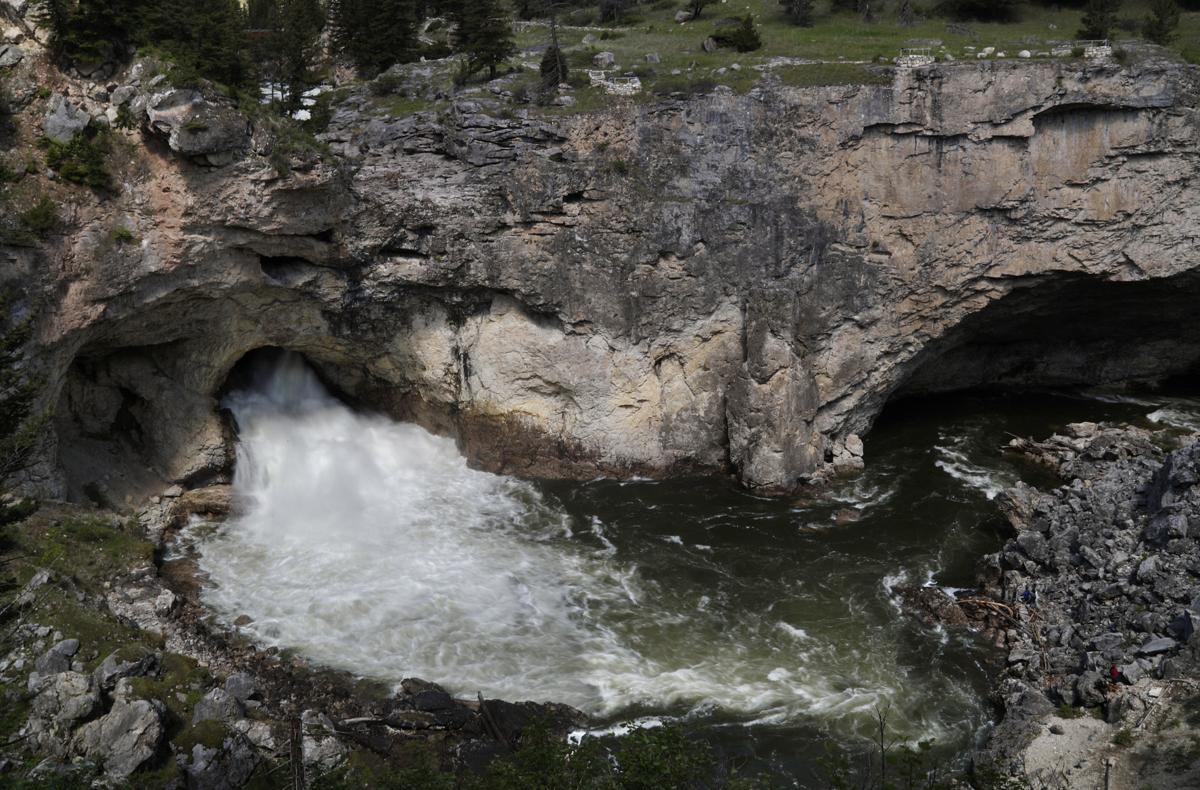 Natural Bridge Falls Picnic Area south of Big Timber.