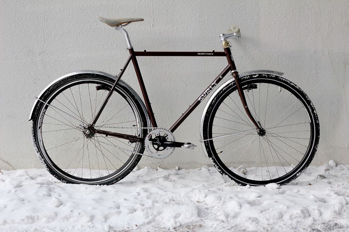 fixed gear winter bike