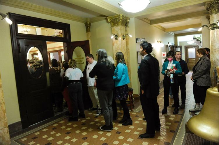 Opponents of SB 99 line up