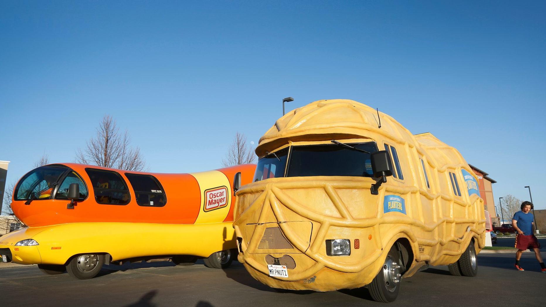 Photo Oscar Mayer Wienermobile And Planters Peanuts Nutmobile Meet In Billings Local News Billingsgazette Com