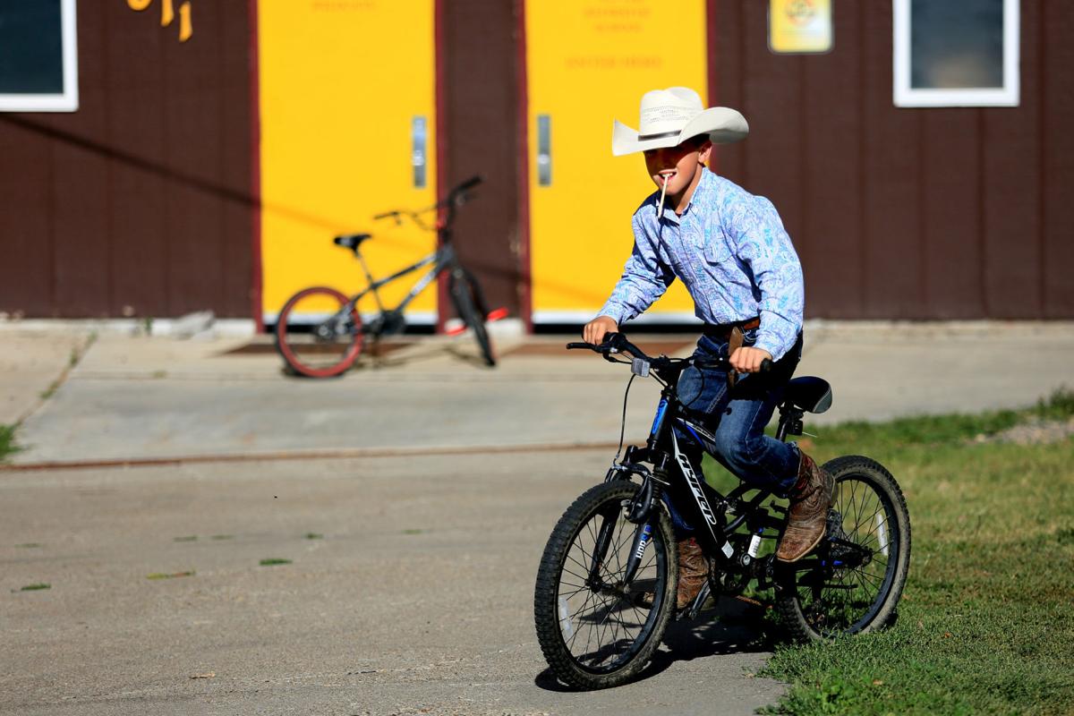 Bryce Becker rides his bike