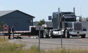 Photo: Pedestrian stuck by truck on South Billings Boulevard
