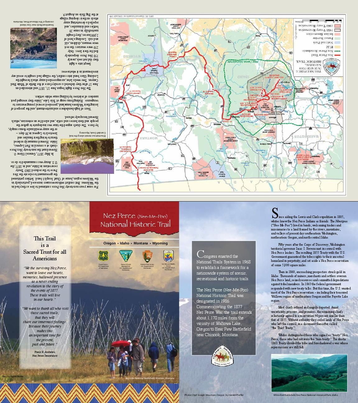 Nez Perce Historical Trail Brochure