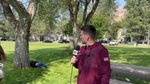 Montana Grizzlies DC/LB coach Eric Sanders on Day 2 of fall camp