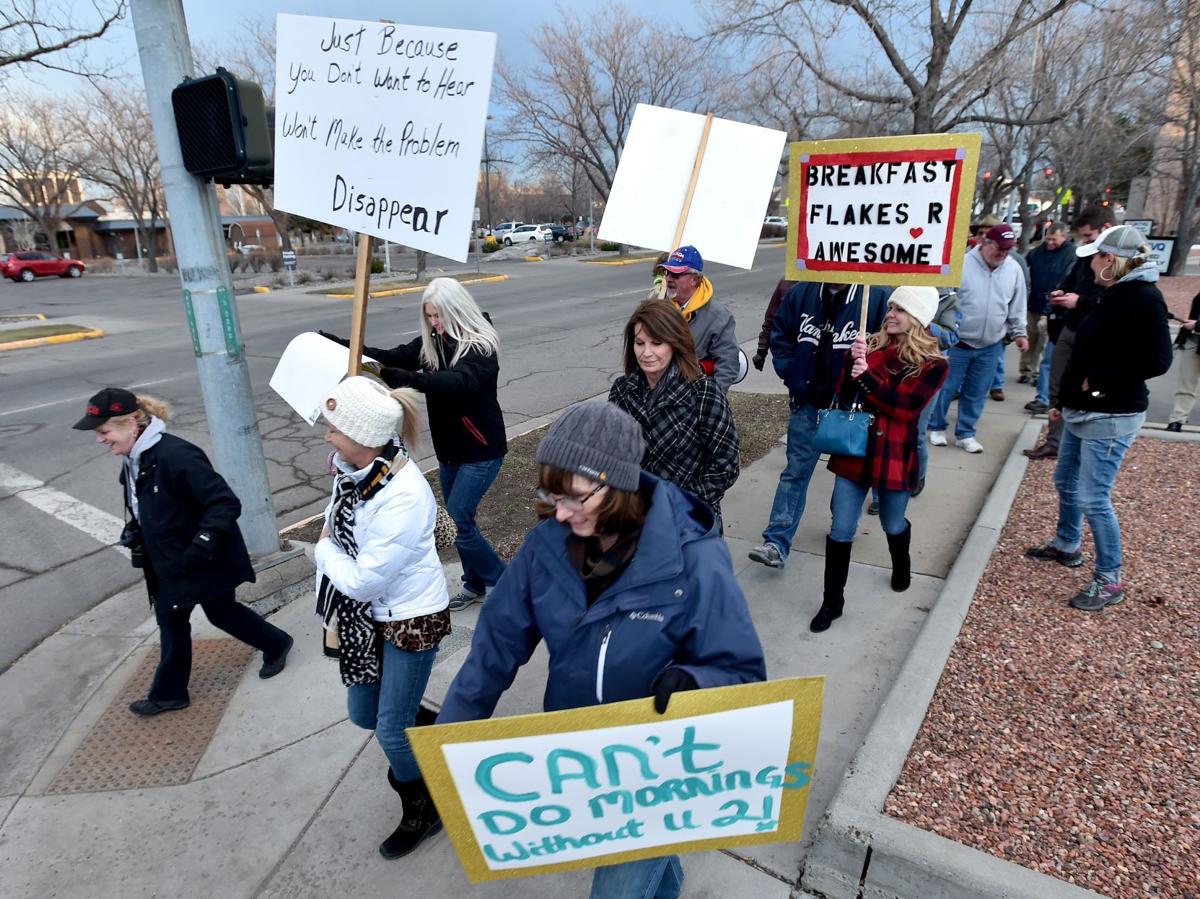 Protesters March In Billings To Support Suspended Cat Country