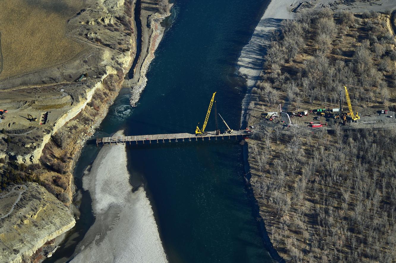 Photos Yellowstone River Bridge construction begins