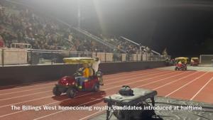 2026 Billings West homecoming royalty candidates parade