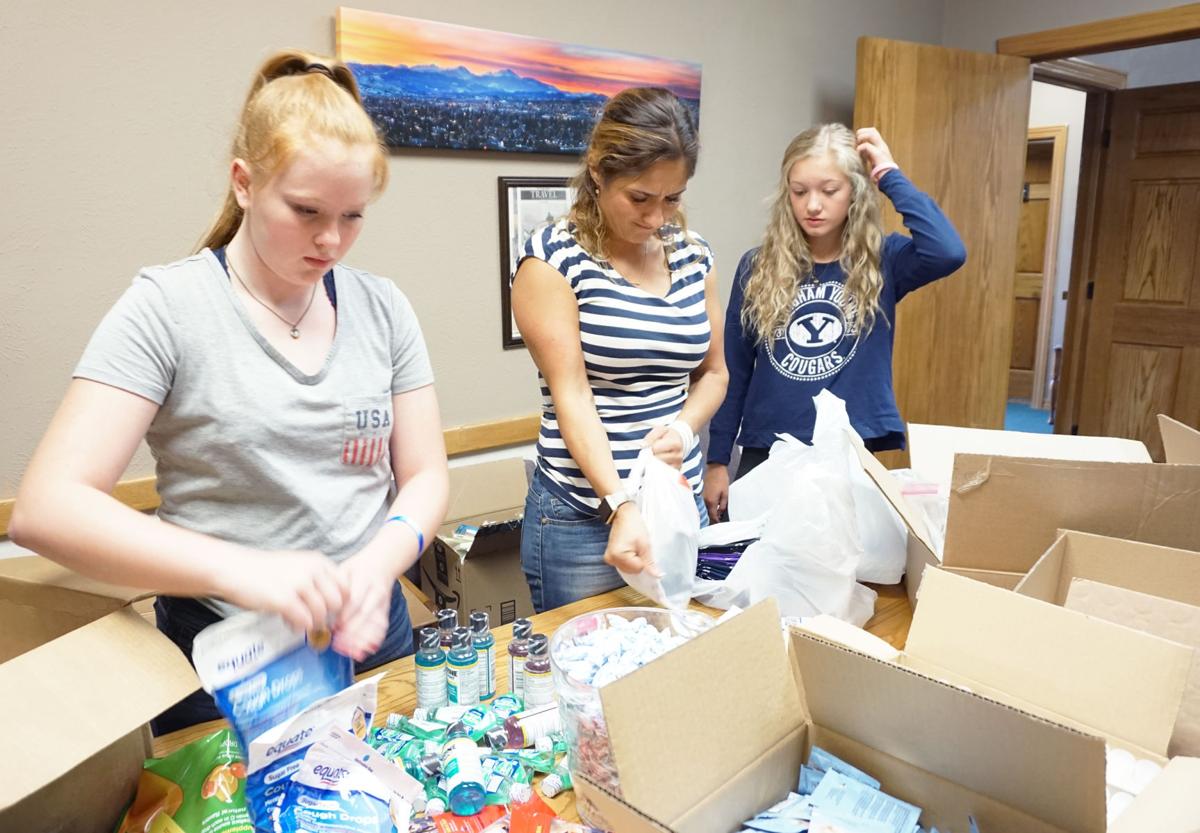 Care packages for firefighting camps