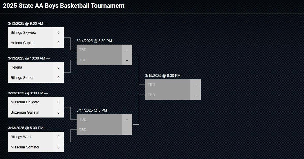 2025 Class AA boys state basketball tournament bracket