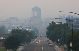Photo: Wild fire smoke arrives in the region on Monday