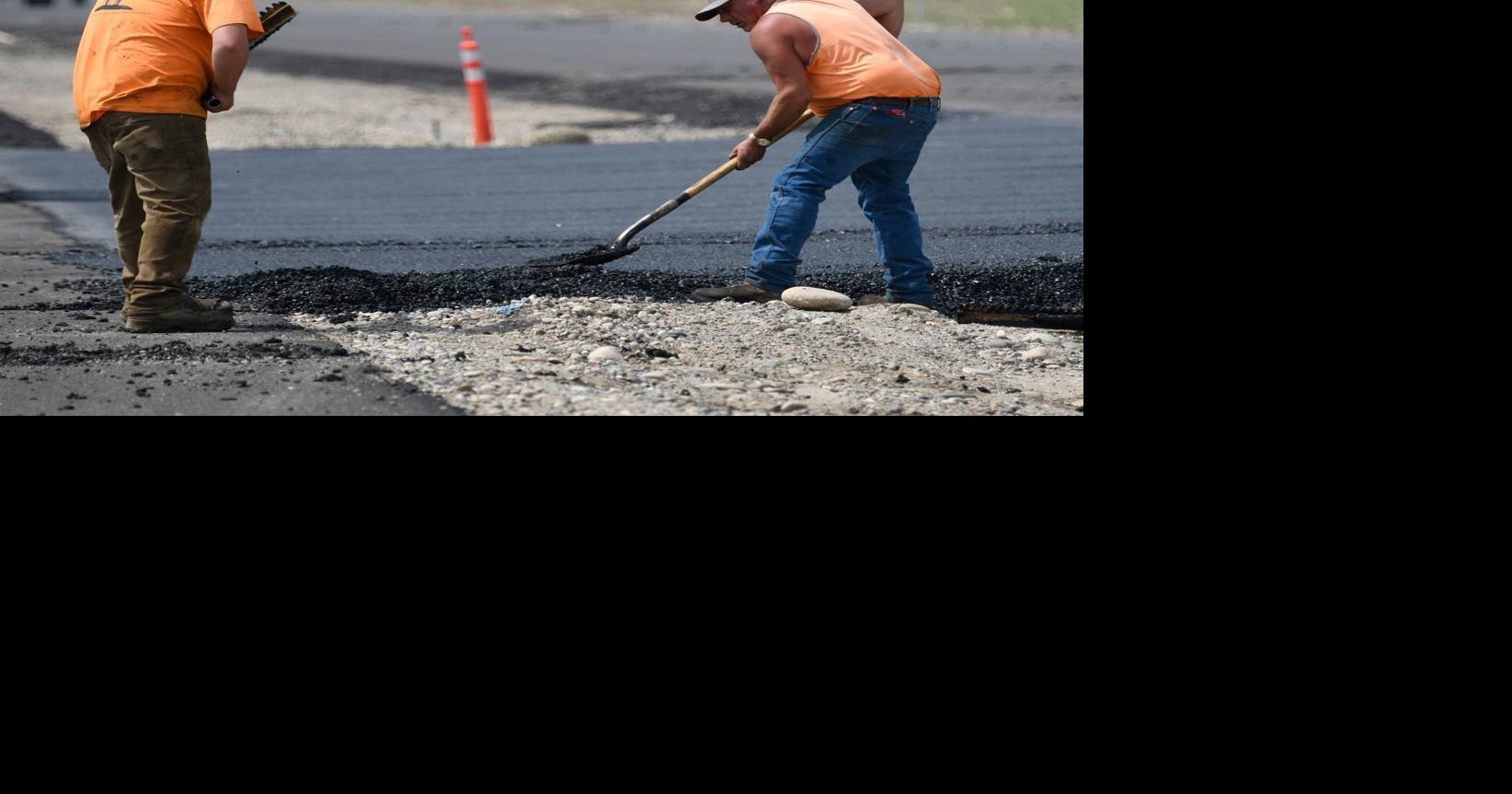Road construction begins on Fromberg highway near Rock Creek bridge