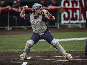 Beau Pearce catching vs. Billings Royals