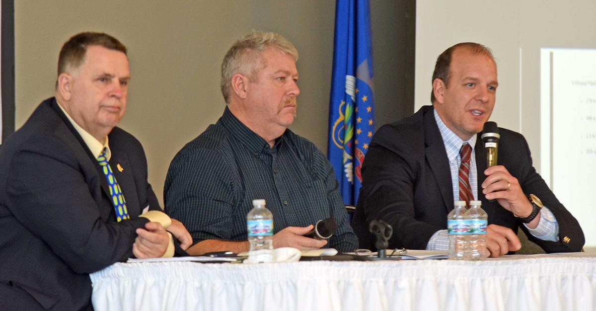 Members of a panel at the Farm Economic Summit