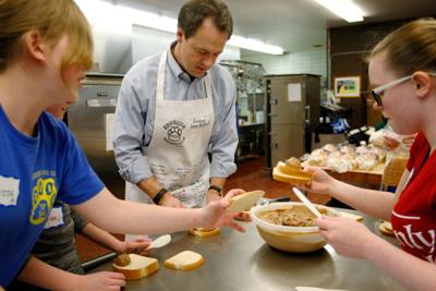Gov. Steve Bullock makes sandwiches