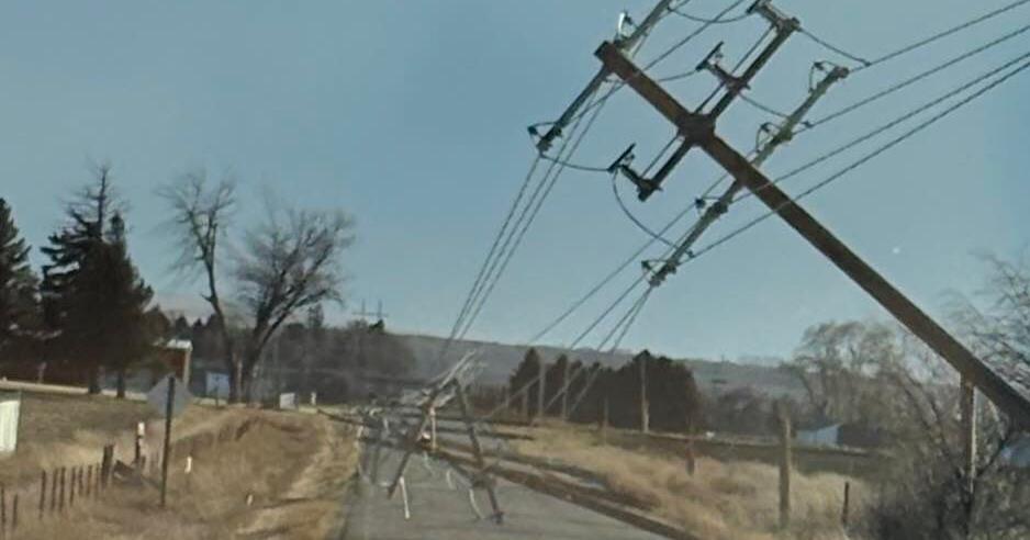 Strong winds down power lines across Yellowstone County