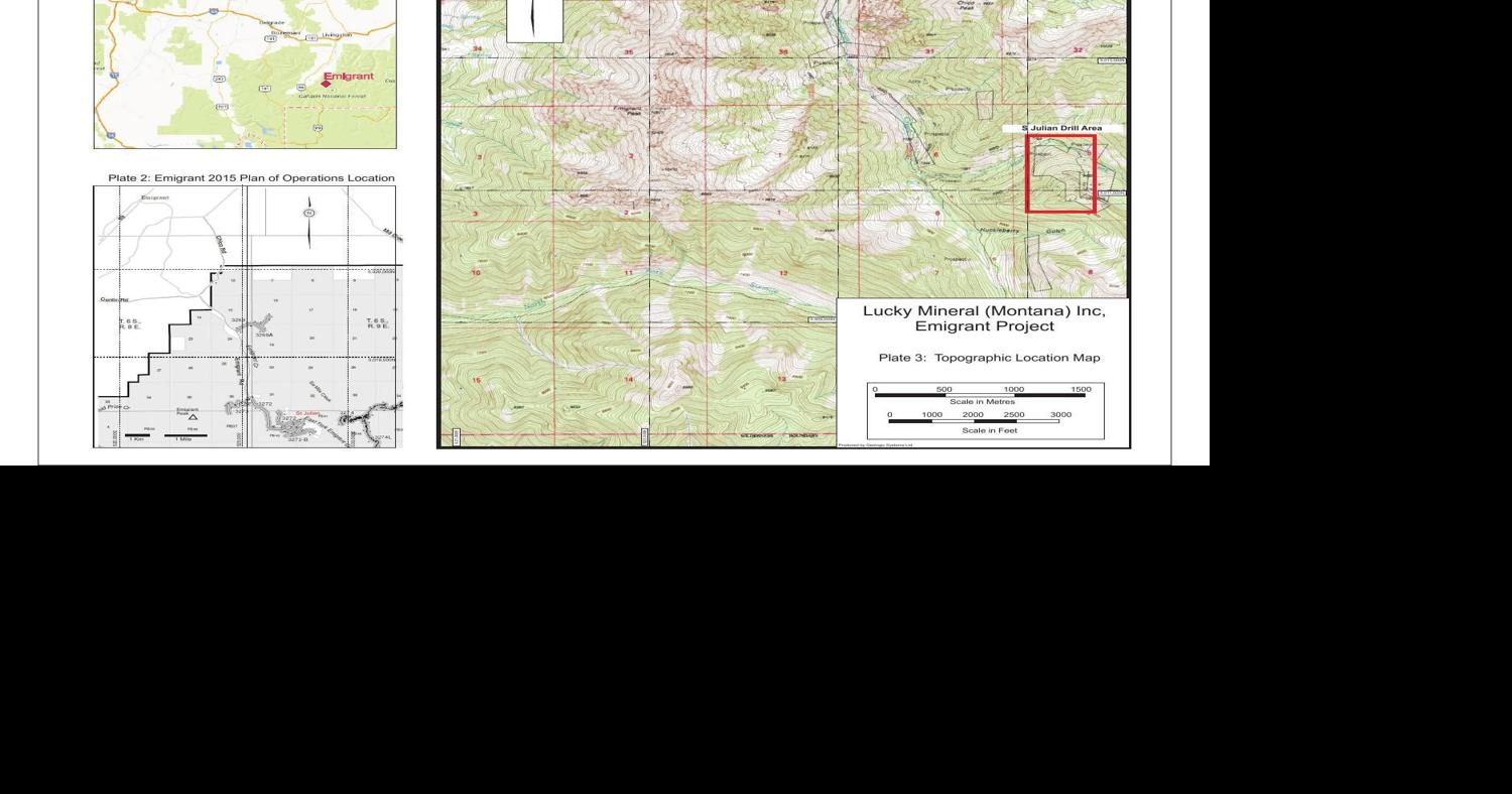 Map of Emigrant Gulch mining