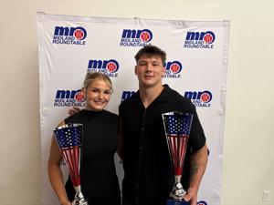 2026 Midland Roundtable Athlete of the Year winners Kam Reinker and Matt Ludwig