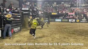Jess Lockwood thrilled the Metra crowd with a 91.9 Saturday