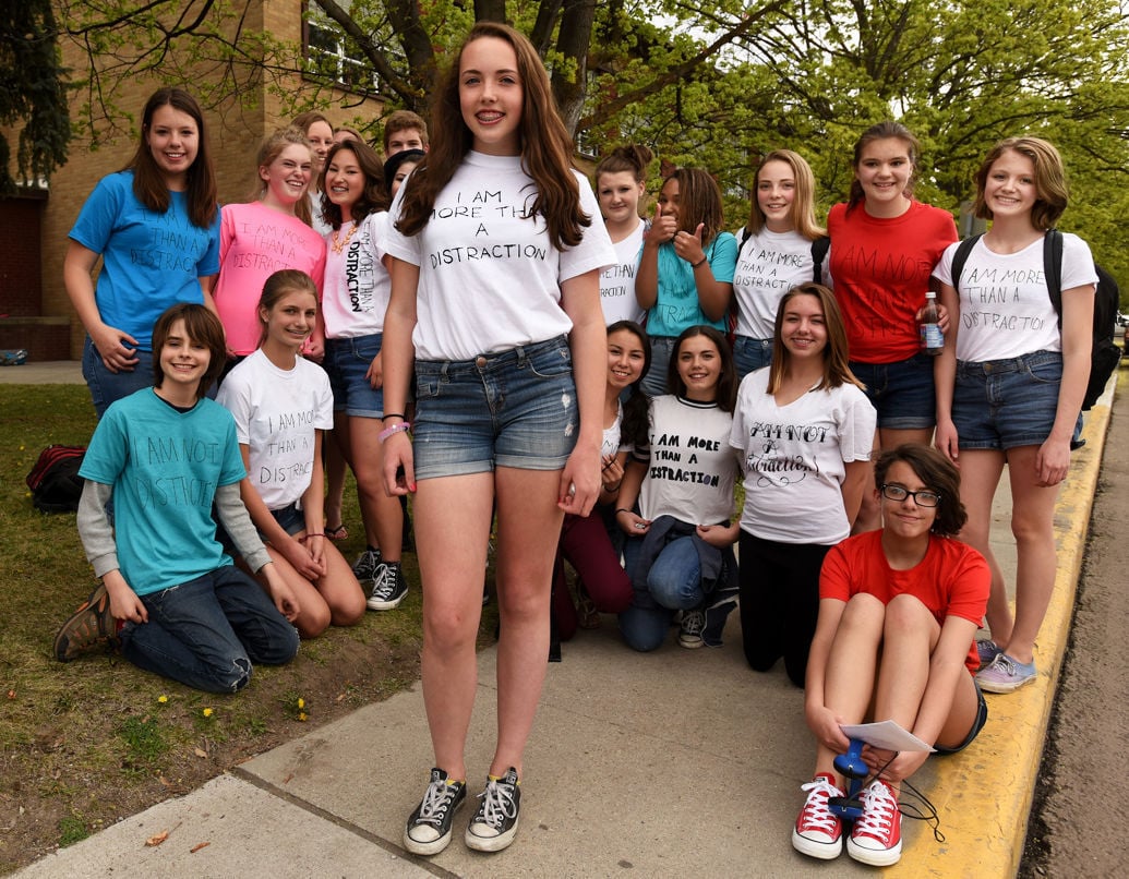 The right to bare arms: Students launch 'crop top protest' against