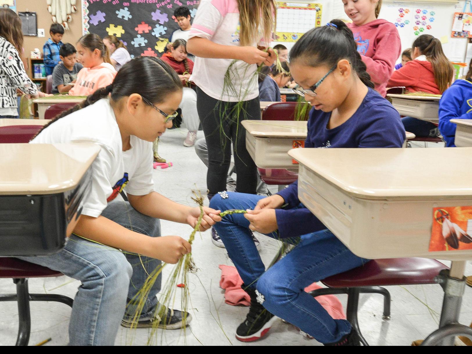 Fort Belknap Students Learn Traditional Smudging Sweetgrass Braiding During Native American Week Montana News Billingsgazette Com